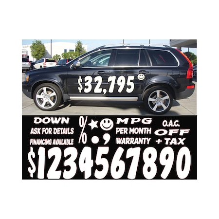 Ez Line 16" White Impact Numbers & Signs: 2 110-W-2